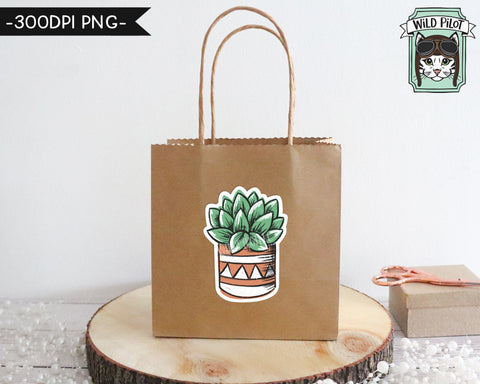 PRINTABLE Cactus Succulent Sticker files PNG file, Succulent Illustrations, Planner Sticker file, Cactus Planters, Plant Lovers Digital Sublimation Wild Pilot 
