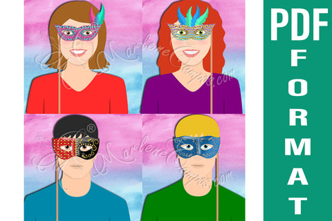 PRINTABLE Carnival Photo Booth Props |15 images 3D Paper Marlene Campos 