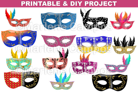 PRINTABLE Carnival Photo Booth Props |15 images 3D Paper Marlene Campos 