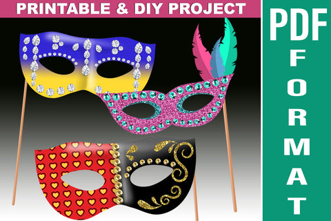 PRINTABLE Carnival Photo Booth Props |15 images 3D Paper Marlene Campos 