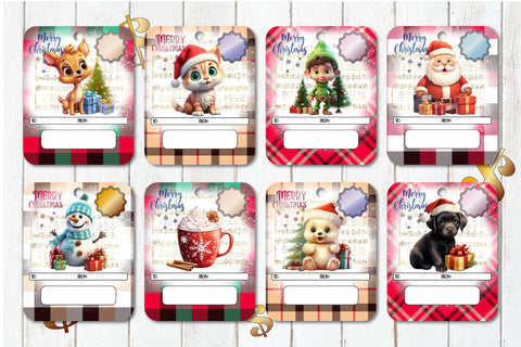 Printable Christmas Money Card Bundle. Money Card Holder PNG Sublimation OrangeBrushStudio 