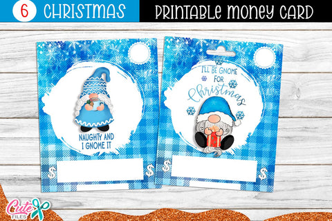 Printable Christmas Money Card Bundle SVG Cute files 