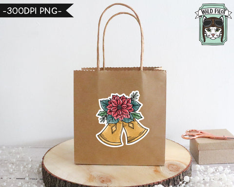 PRINTABLE Christmas Sticker files PNG file, Poinsettia Illustrations, Christmas Planner Sticker file, Candy Cane png, Stocking png, Coffee png, Tea png, Jar png Sublimation Wild Pilot 