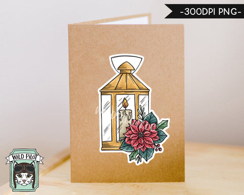 PRINTABLE Christmas Sticker files PNG file, Poinsettia Illustrations, Christmas Planner Sticker file, Candy Cane png, Stocking png, Coffee png, Tea png, Jar png Sublimation Wild Pilot 