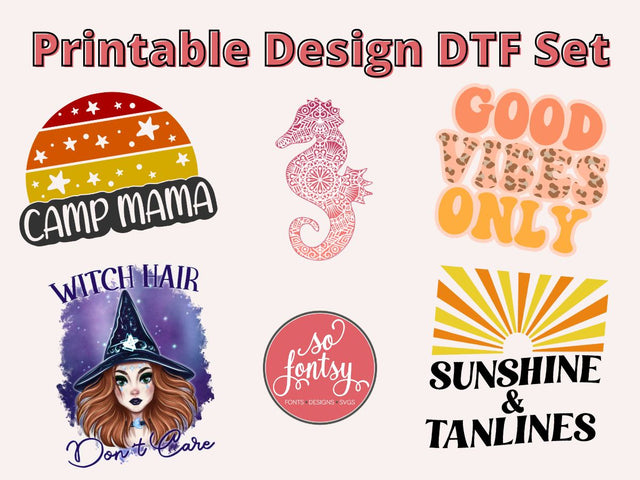 Printable Design DTF Set SVG So Fontsy Design Shop 
