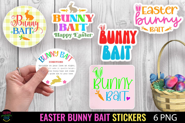 Printable Easter Bunny Bait Stickers I Easter Bunny Food PNG SVG Happy Printables Club 