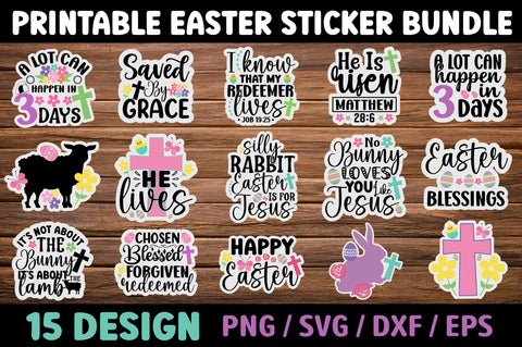 Printable Easter Sticker SVG Design Bundle SVG SH_Tee store 