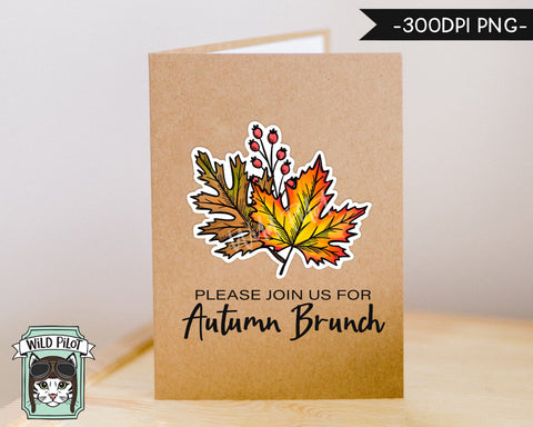 PRINTABLE Fall Sticker files PNG file, Pumpkin Fall Leaves Illustrations, Autumn Planner Sticker file, Thanksgiving, Halloween Printable png Sublimation Wild Pilot 