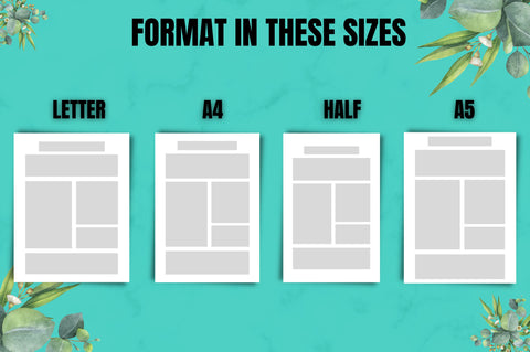 Printable Fitness Workout Planner Canva Template Digital Pattern FloridPrintables 