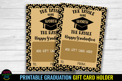 Printable Graduation Gift Card Holder- Grad Gift Card Holder SVG Happy Printables Club 