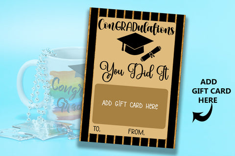 Printable Graduation Gift Card Holder- Grad Gift Card Holder SVG Happy Printables Club 