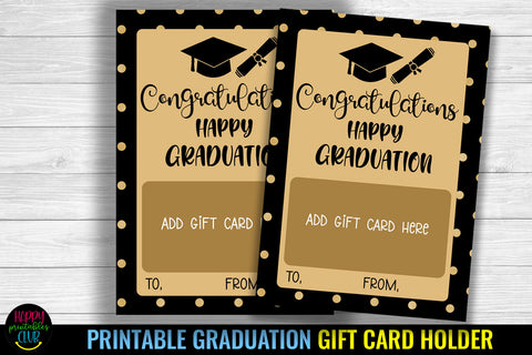 Printable Graduation Gift Card Holder- Grad Gift Card Holder SVG Happy Printables Club 