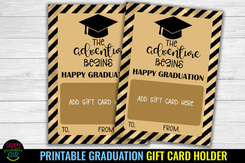 Printable Graduation Gift Card Holder- Grad Gift Card Holder SVG Happy Printables Club 