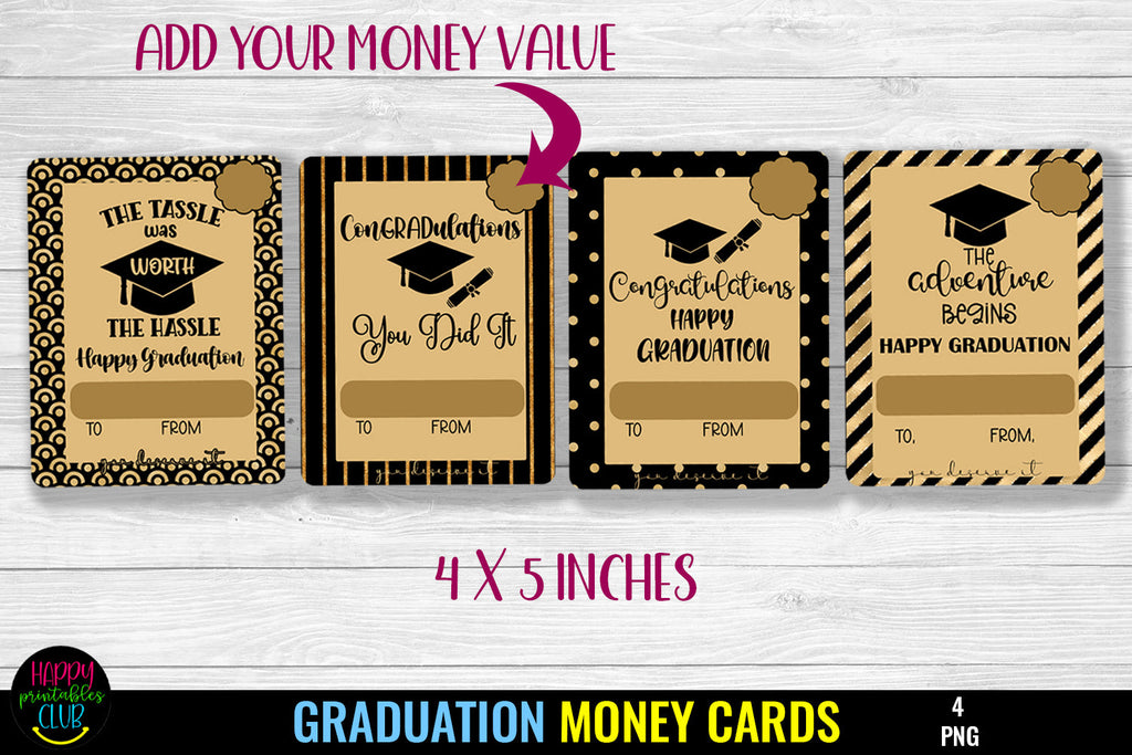 Printable Graduation Money Card Holder- Money Card Holder - So Fontsy