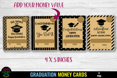 Printable Graduation Money Card Holder- Money Card Holder PNG SVG Happy Printables Club 