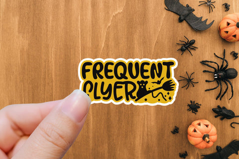 Printable Halloween Sticker, Frequent Flyer PNG Sublimation CraftLabSVG 