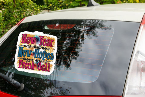 Printable Happy New Year Stickers Bundle Sublimation Regulrcrative 