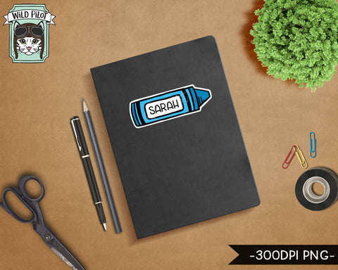 PRINTABLE School Label Sticker files PNG file, Back to School Sticker file, School Label Sticker Sheet, Pencil, Crayon, Marker, Ruler Glue Sublimation Wild Pilot 