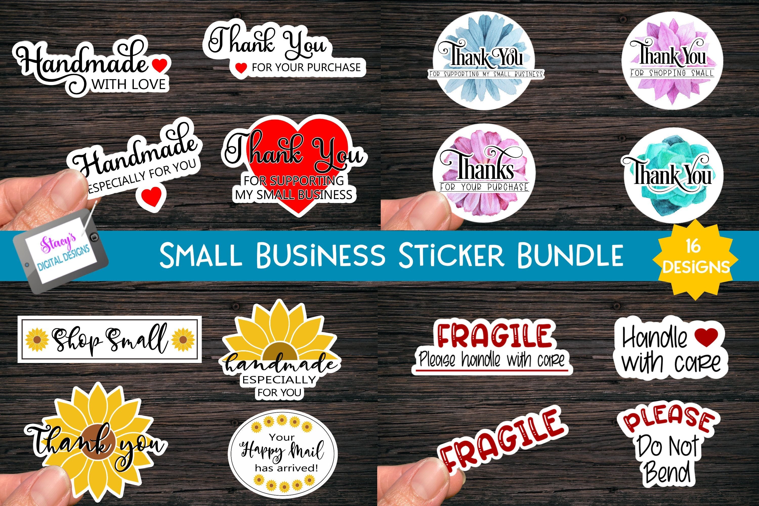 16 Enjoy! Stickers, Happy Mail Stickers, Small Business Stickers