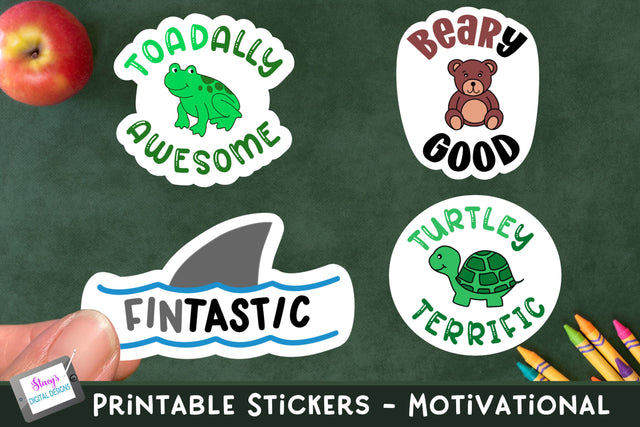 Printable Teacher Stickers - Motivational Puns SVG Stacy's Digital Designs 