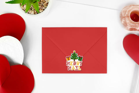 Printable Thank You for Your Business Christmas PNG Stickers Bundle SVG Elsie Loves Design 