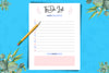 Printable To-Do List Page Canva Template Digital Pattern FloridPrintables 