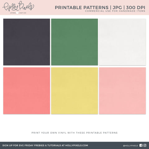 Printable Vinyl Patterns | Printable Backgrounds | Prep So Fontsy Design Shop 