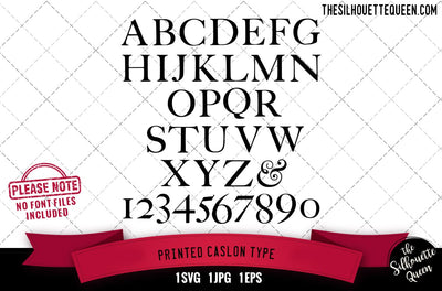 Printed Caslon Type alphabets - ABC letters SVG Loveleen Kaur 