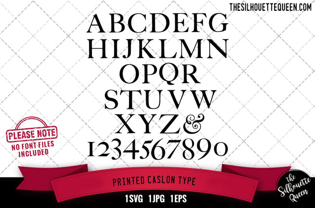 Printed Caslon Type alphabets - ABC letters SVG Loveleen Kaur 