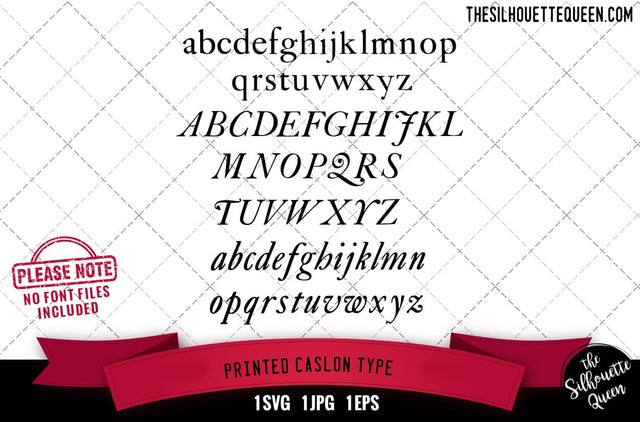 Printed Caslon Type alphabets - ABC letters SVG Loveleen Kaur 