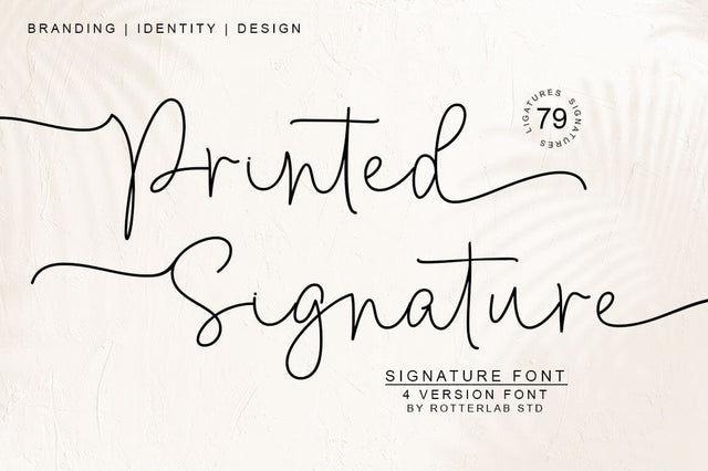 Printed Signature Font Rotterlab studio 