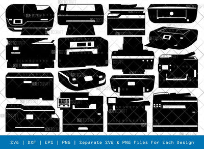 Printer Silhouette, Printer SVG, Laser Printer Svg, Printer Machine Svg, Digital Printer Svg, Printer Bundle, SB00964 SVG ETC Craft 