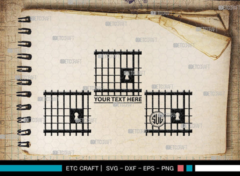 Prisoner Lattice Monogram, Prisoner Lattice Silhouette, Prisoner Lattice SVG, Jail Svg, Prisoner Svg, Police Handcuffs Svg, Hands Holding Prison Bars Svg, SB00477 SVG ETC Craft 