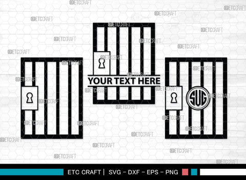 Prisoner Lattice Monogram, Prisoner Lattice Silhouette, Prisoner Lattice SVG, Jail Svg, Prisoner Svg, Police Handcuffs Svg, Hands Holding Prison Bars Svg, SB00477 SVG ETC Craft 