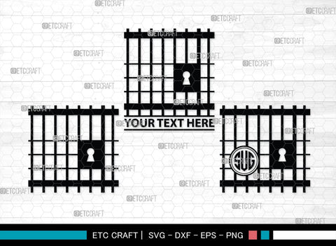 Prisoner Lattice Monogram, Prisoner Lattice Silhouette, Prisoner Lattice SVG, Jail Svg, Prisoner Svg, Police Handcuffs Svg, Hands Holding Prison Bars Svg, SB00477 SVG ETC Craft 