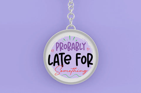 Probably Late For Something, Round Key ring SVG SVG MD mominul islam 