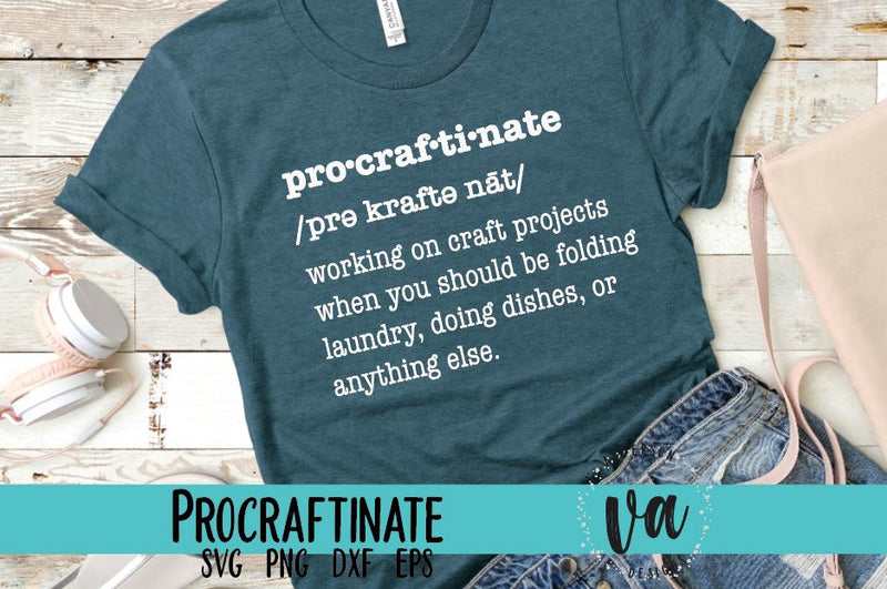 Procraftinate Definition SVG SVG V. Anderson Designs 