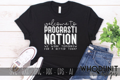 ProcrastiNATION SVG cut file SVG Whodunit Designs 