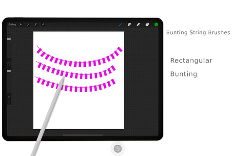 Procreate brush set with heart string bunting SVG Artisan Craft SVG 