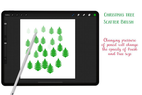 Procreate brushes for Christmas trees, Procreate stamps and scatter SVG Artisan Craft SVG 