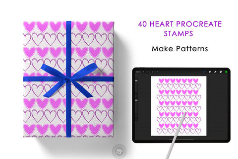 Procreate heart stamps 40 SVG Artisan Craft SVG 