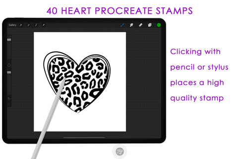 Procreate heart stamps 40 SVG Artisan Craft SVG 