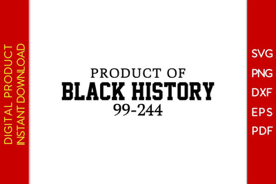 Product Of Black History 99-244 SVG PNG EPS PDF Cut File SVG Creativedesigntee 