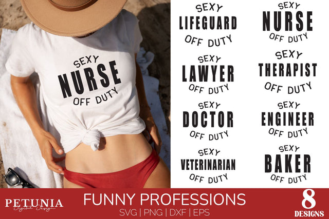 Professions Off Duty SVG Bundle | Funny Professions SVG Bundle SVG Petunia Digital Design 