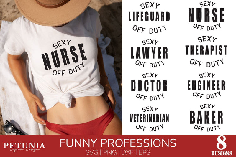 Professions Off Duty SVG Bundle | Funny Professions SVG Bundle SVG Petunia Digital Design 