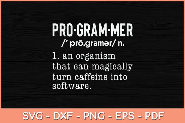 Programmer Noun Definition Svg Cutting File SVG Helal 