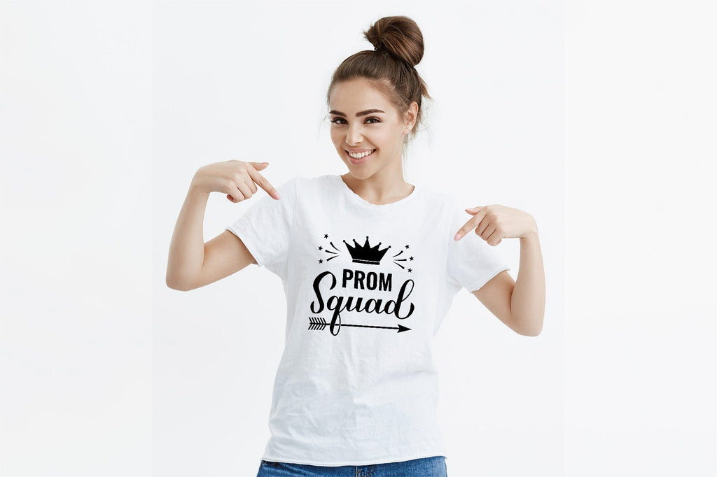 Prom squad SVG. Funny Graduation quote typography - So Fontsy
