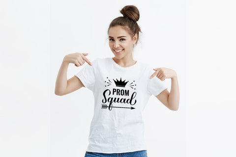 Prom squad SVG. Funny Graduation quote typography SVG LaBelezoka 