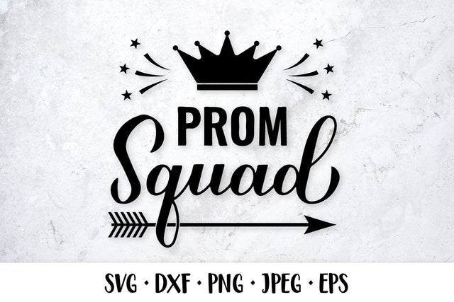 Prom squad SVG. Funny Graduation quote typography SVG LaBelezoka 