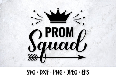 Prom squad SVG. Funny Graduation quote typography SVG LaBelezoka 